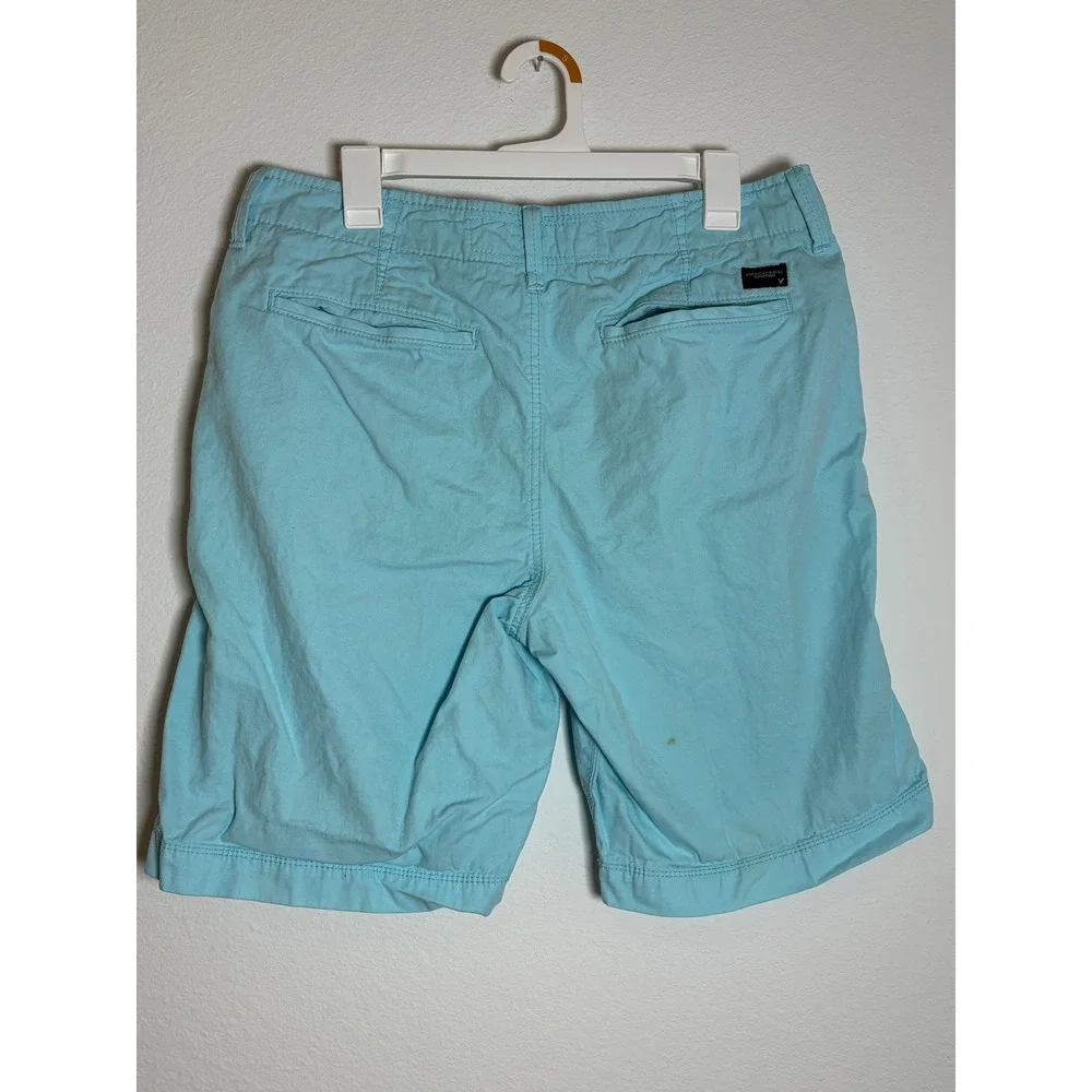 American Eagle Outfitters Classic‎ Chino Shorts Mens 32 Light Blue Aqua Cotton